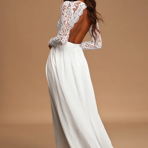 Lulus awaken my love white long sleeve maxi dress - Picture 2 of 4